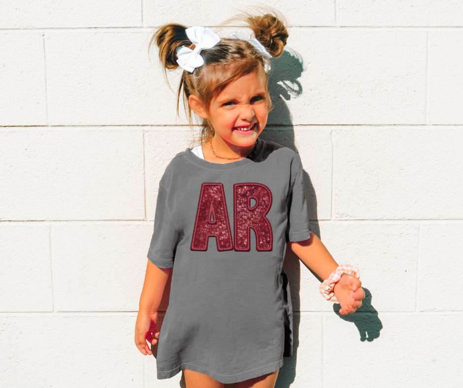 AR - Arkansas (Sequins/Embroidery look) - YOUTH - DTF