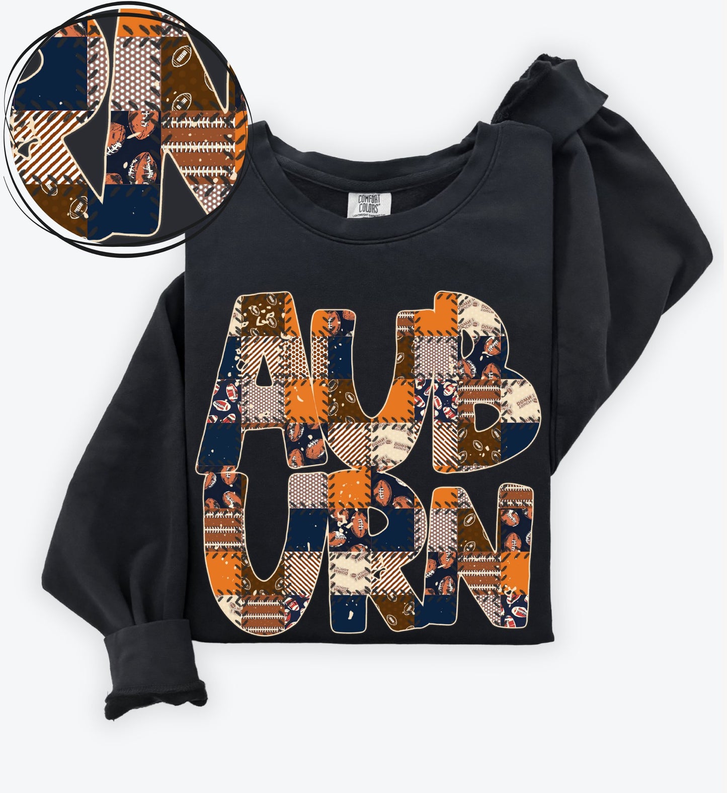 Auburn (Quilted Patchwork Football Teams) - DTF