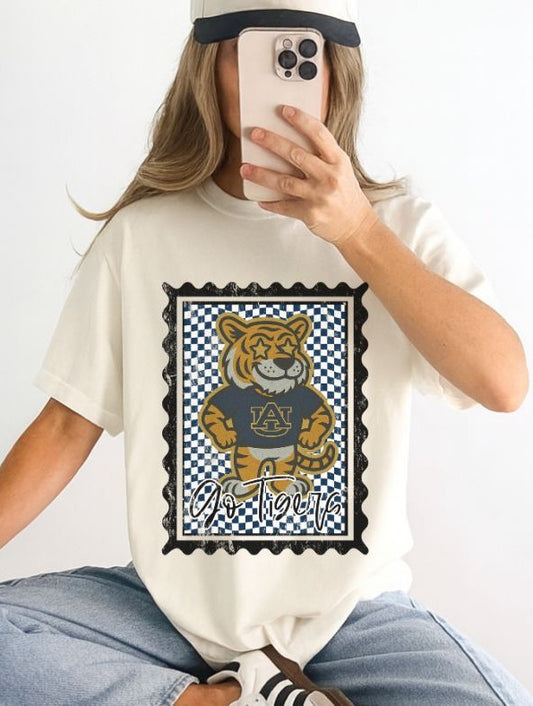 Auburn (Vintage Postage Stamp Mascot) - DTF