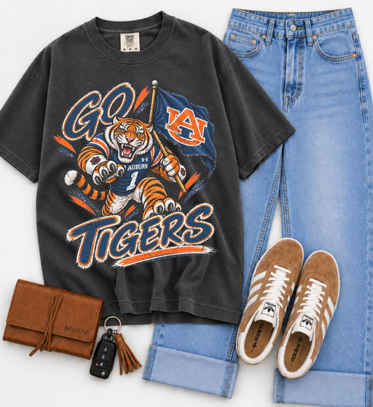 Auburn (Vintage Distressed Go Mascots) - DTF
