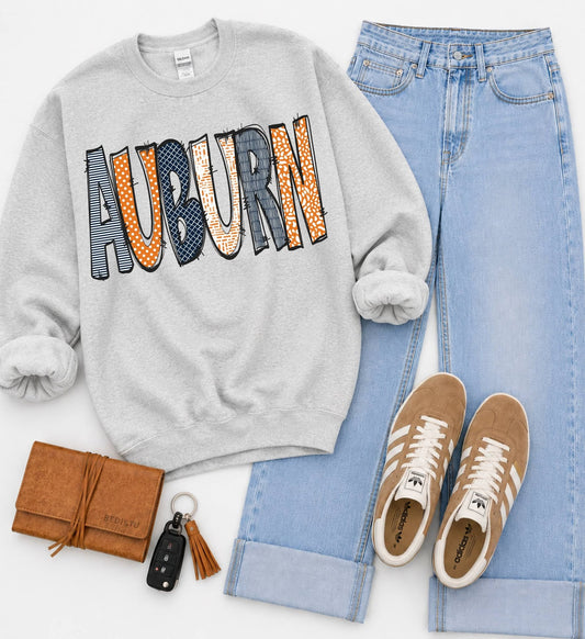 Auburn (Doodle Pattern College) - DTF