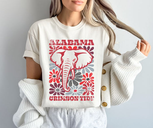 Alabama (Groovy Floral - College) - DTF