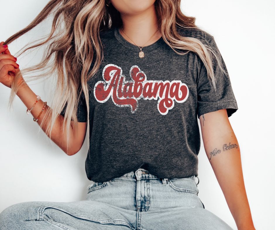 Alabama retro (crimson/white) - DTF