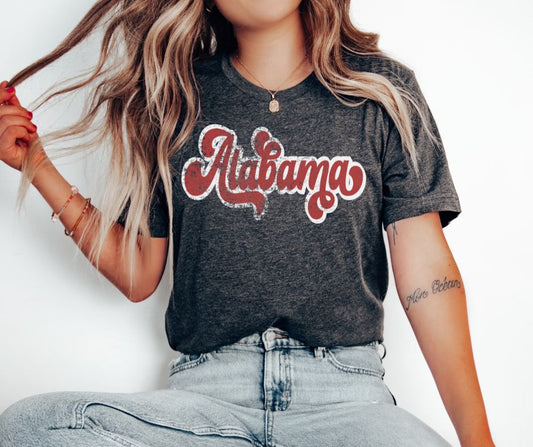 Alabama retro (crimson/white) - DTF