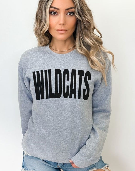 Wildcats Black (Lg Arch) - DTF