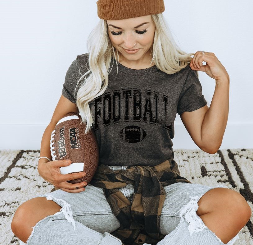 Football Arched (black) - DTF