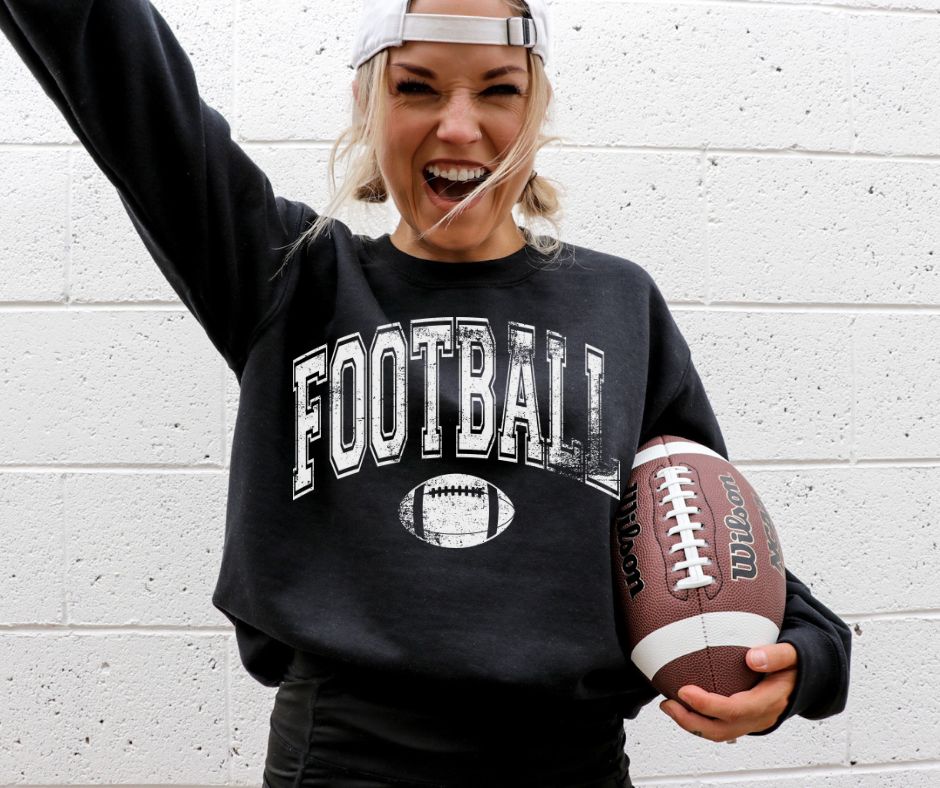 Football Arched (white) - DTF