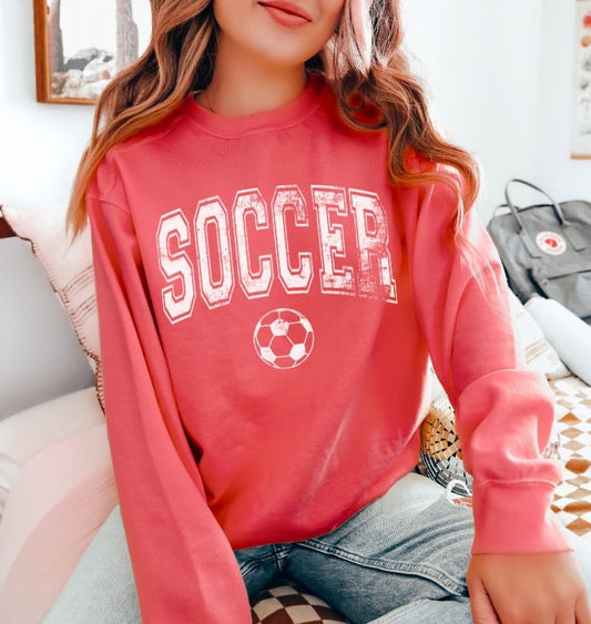 Soccer Arched (white) - DTF
