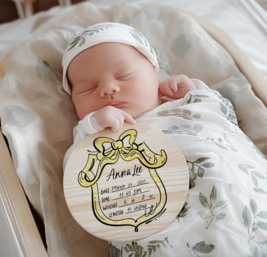 Birth Announcement (Yellow) - DTF