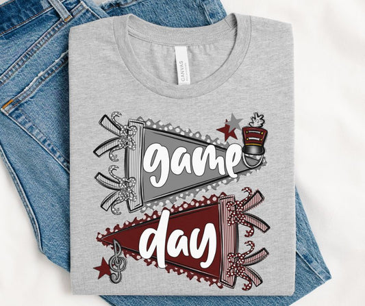 Game Day Sports Pennant  - Band (Prepster Maroon/Gray) - DTF