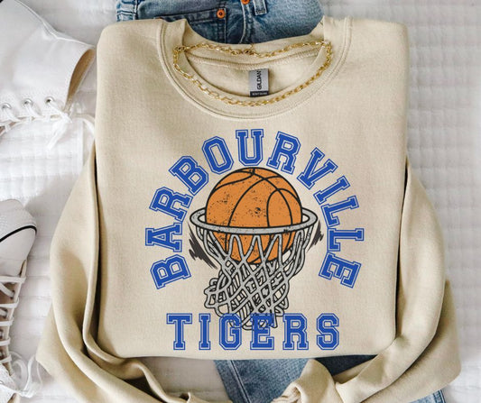 Tigers - Barbourville (Basketball Grunge Mascot) - DTF
