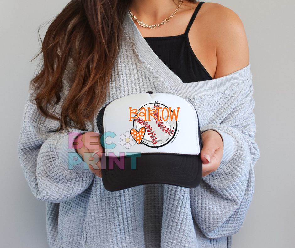 Bartow (Baseball Heart Mascot) - DTF