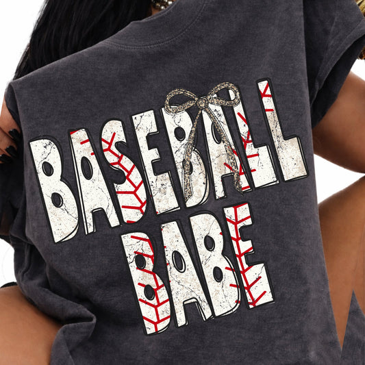 Baseball Babe Stitch Leopard Bow - DTF