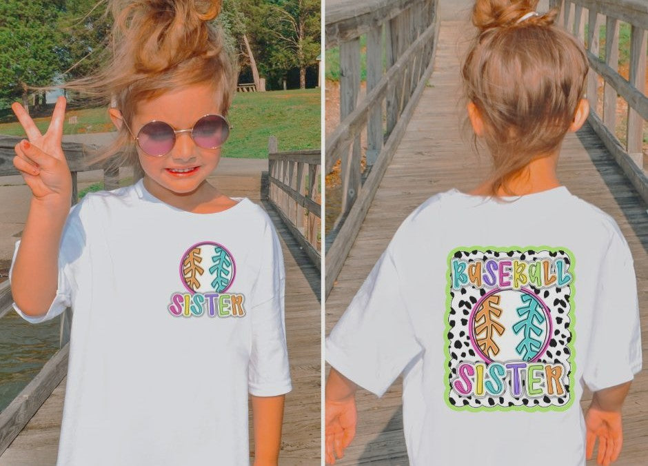 Baseball Sister - Dotted Scallop Sport (2-in-1 front/back combo) - DTF