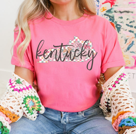 Kentucky (checkered floral) - DTF