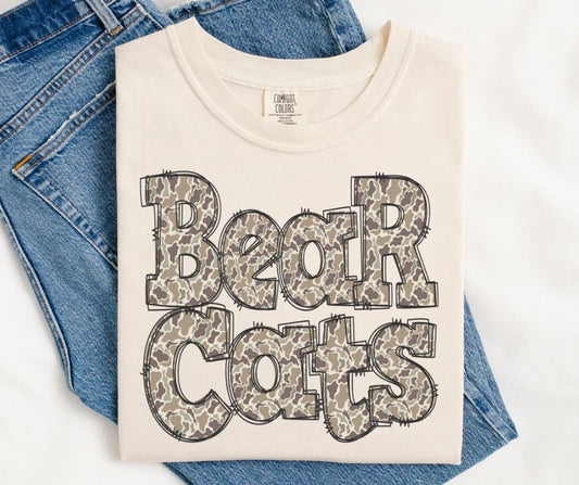 Bearcats (Camo Doodle Mascot) - DTF