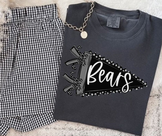 Bears - Black/White (Prepster Pennant Mascot) - DTF