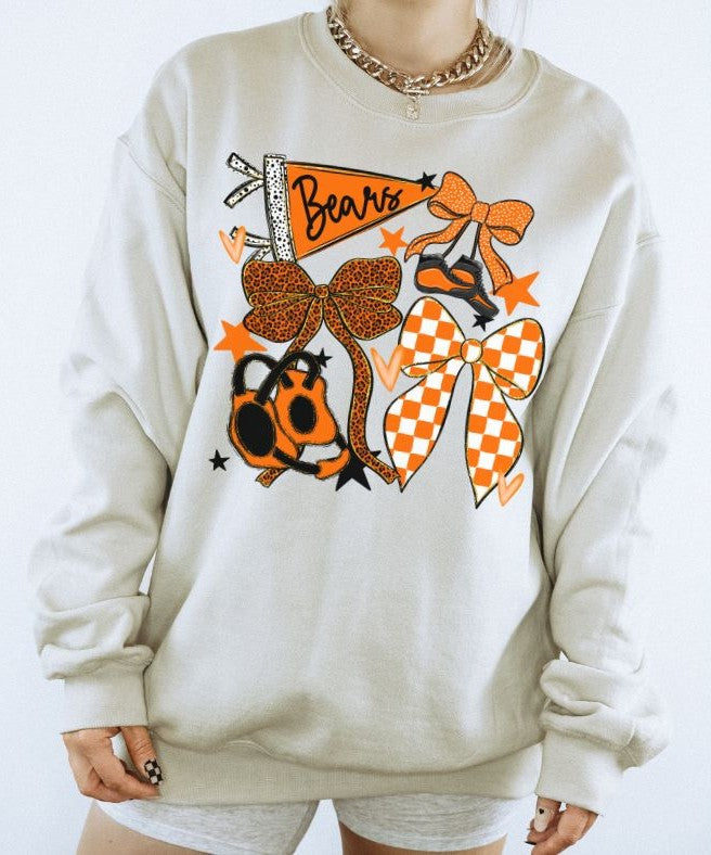 Bears - Orange (Wrestling Bows Collection)  - DTF