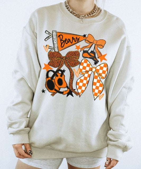 Bears - Orange (Wrestling Bows Collection)  - DTF