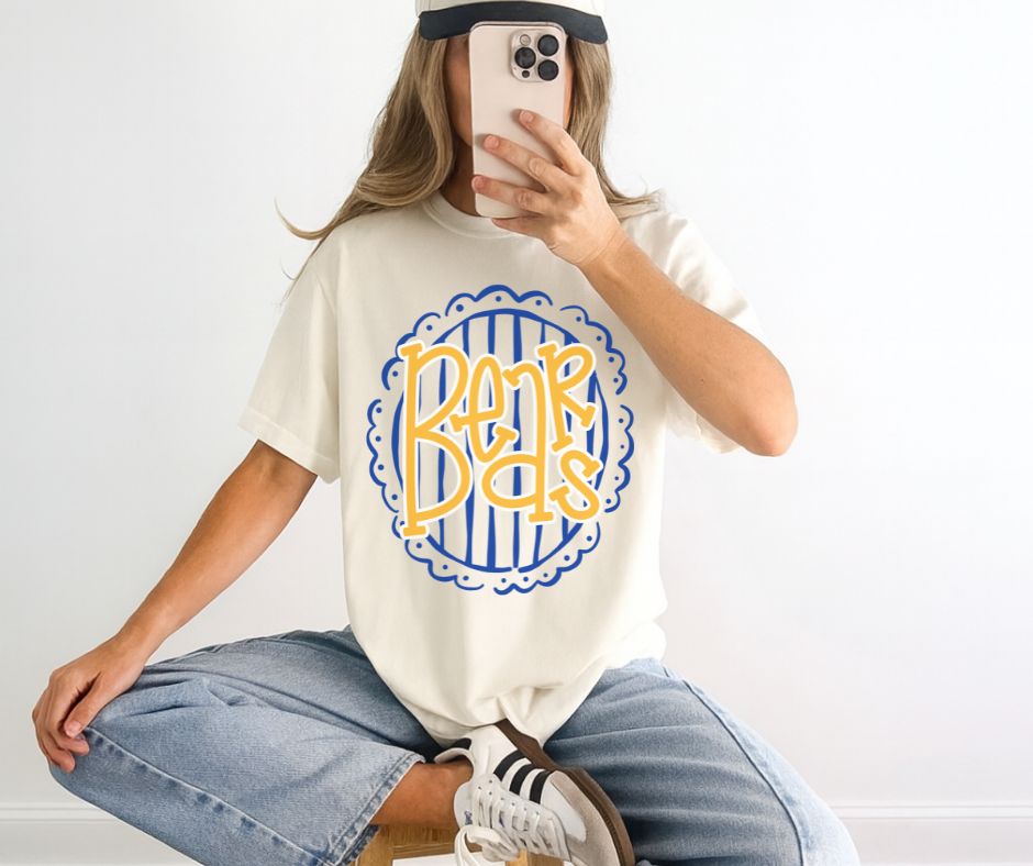 Bears - Yellow Gold/Royal Blue (Spirit Stripes Mascot) - DTF