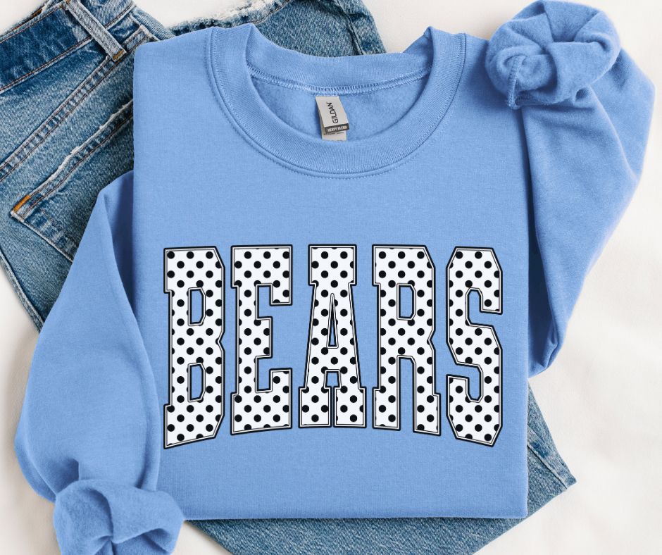 Bears (Blk/White Polka Dot Mascots) - DTF