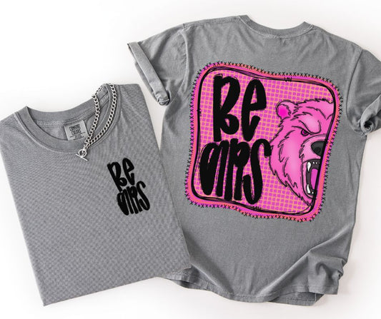 Bears (Pink Frame Mascots 2-in-1 front/back) - DTF