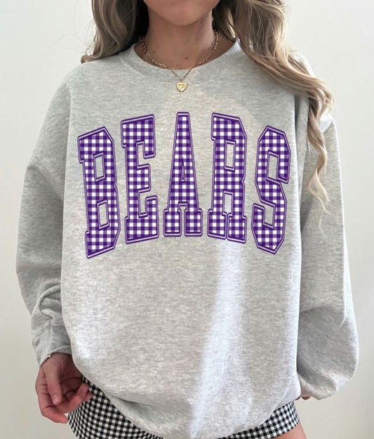 Bears (Gingham Varsity Arch Mascot) - DTF
