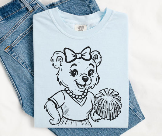 Bear (Cheer Vintage Sketch Mascot) - DTF