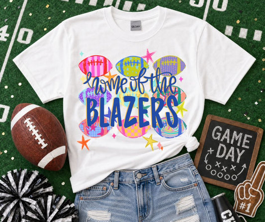Blazers - Royal Blue/Yellow Gold (Football Whimsy Mascot) - DTF