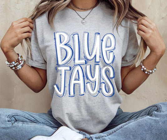Blue Jays - Royal Blue/White (Spaced Out School Spirit) - DTF
