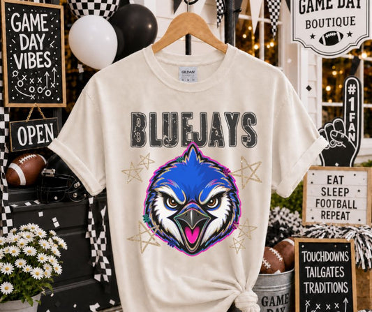 Bluejays (Grunge Varsity Mascot) - DTF