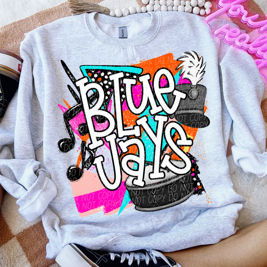 Blue Jays (Bright Retro Band Mascot) - DTF