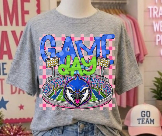 BlueJays (Game Day Stadium Plaid Mascot) - DTF