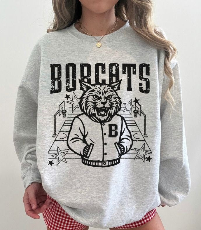 Bobcats 2 (Basketball Letterman Mascot) - DTF