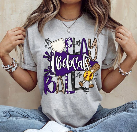 Bobcats - Purple (Play Ball Softball) - DTF