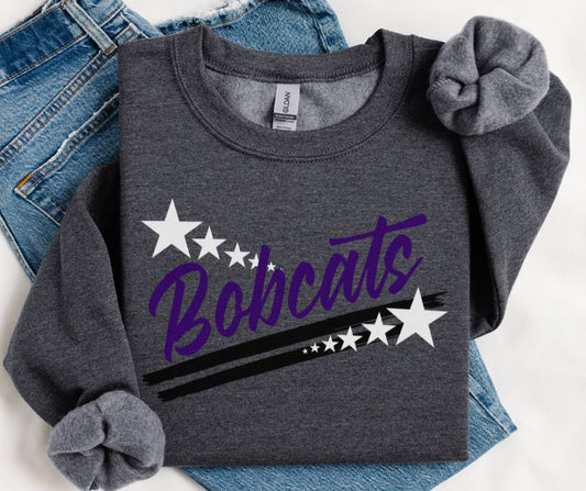 Bobcats - Purple (Spirit Stars Mascots) - DTF