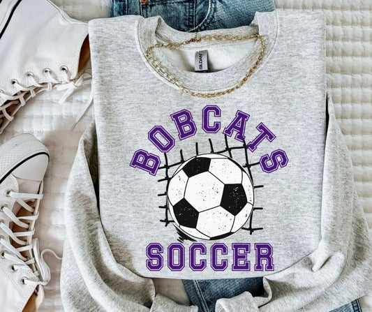Bobcats (Soccer Grunge Mascot) - DTF