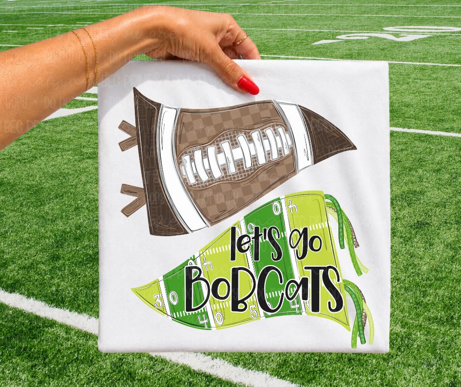 Bobcats (Let's Go Football Pennant Mascot) - DTF