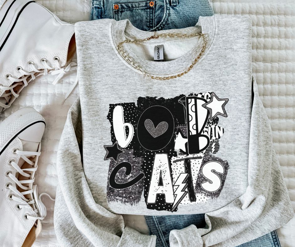 Bobcats (BW Collage Mascot) - DTF