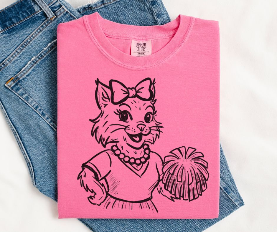 Bobcat (Cheer Vintage Sketch Mascot) - DTF