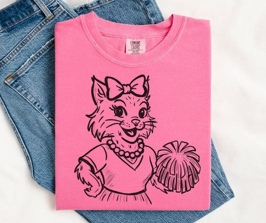 Bobcat (Cheer Vintage Sketch Mascot) - DTF