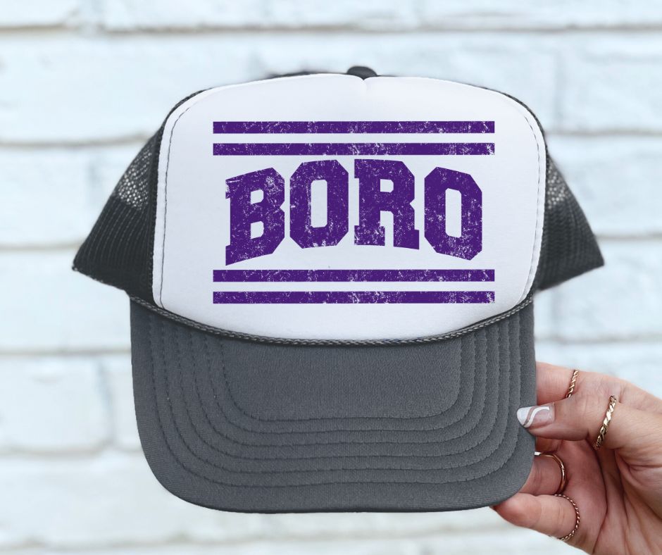 Boro - Purple (Mascot Distressed Lines) - DTF