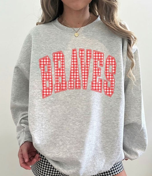 Braves (Gingham Varsity Arch Mascot) - DTF