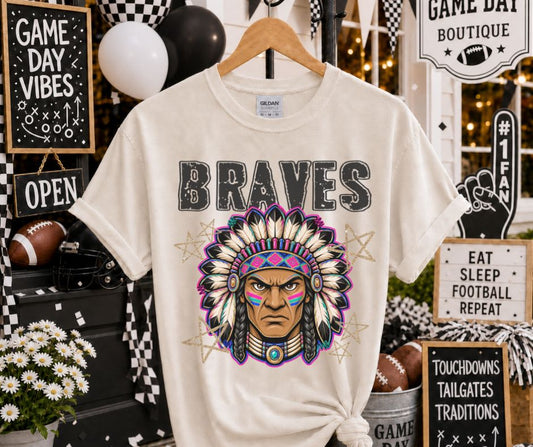Braves (Grunge Varsity Mascot) - DTF