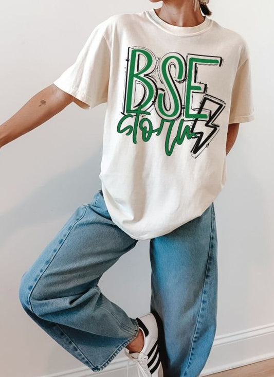 BSE Storm - Kelly Green/Black/Bolt (Spaced Out School Spirit) - DTF