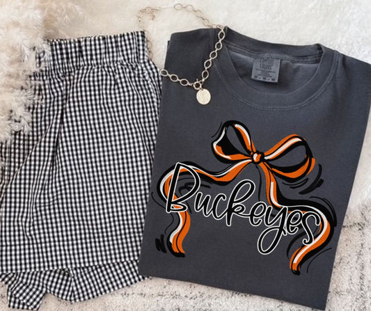 Buckeyes - Orange/Black (Ribbon Sports Bow School Spirit) - DTF