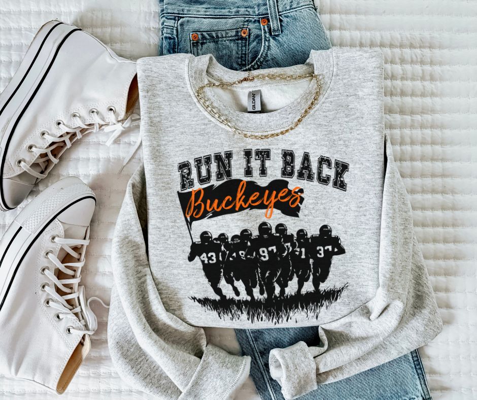 Buckeyes - Orange/Black (Run It Back Football Mascots) - DTF