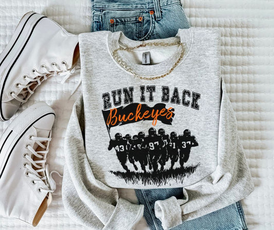 Buckeyes - Orange/Black (Run It Back Football Mascots) - DTF