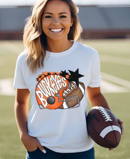 Buckeyes - Orange/White (Football Helmet Mascots) - DTF