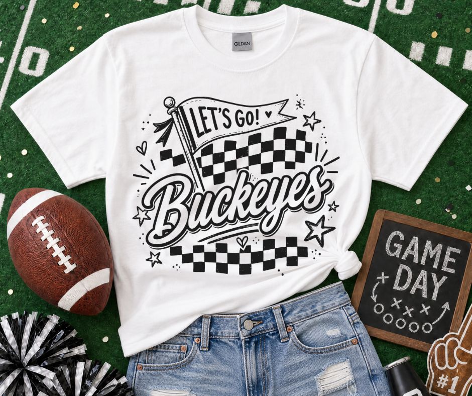 Buckeyes (Lets Go Doodle Check Mascot) - DTF